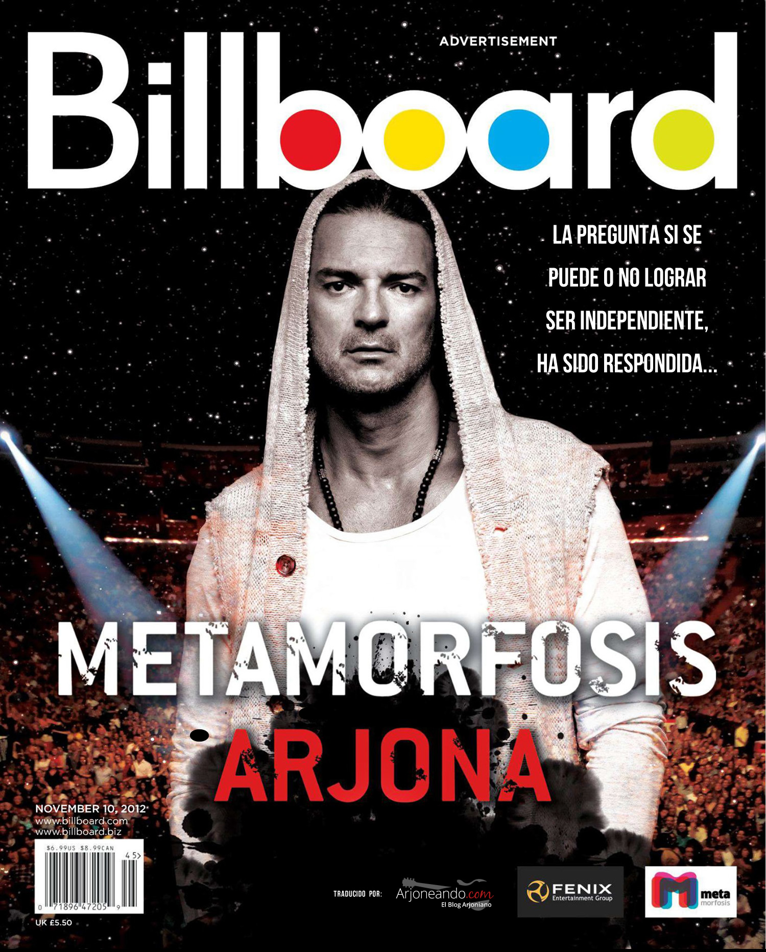 Ricardo Arjona en la revista Billboard (Traducida al español)