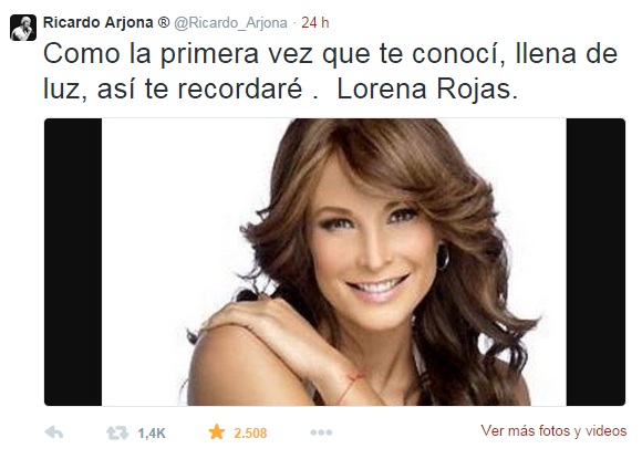 Ricardo Arjona se despide de Lorena Rojas